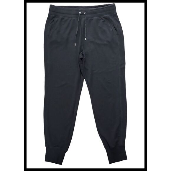 Lauren Ralph Lauren Black Label Women's Knit Drawstring Jogger Pants Black Large - Picture 1 of 15